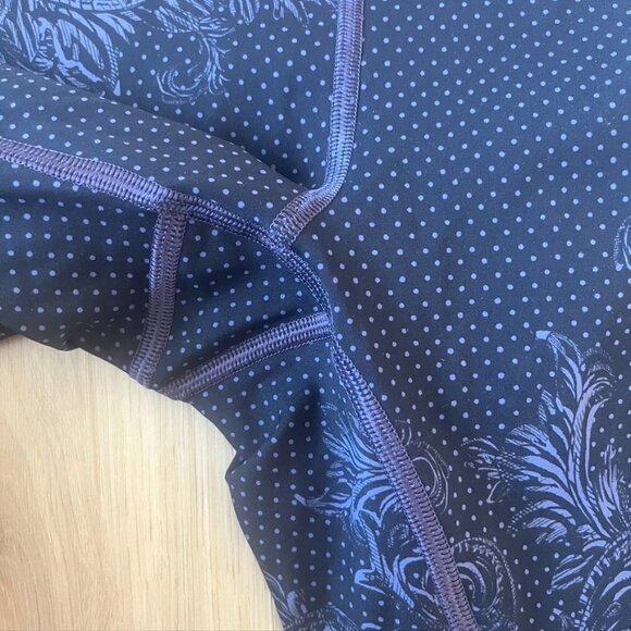Lululemon Wunder Under Hi-Rise Tight (Nulux 28") Size 6 black purple foliage - Picture 7 of 12